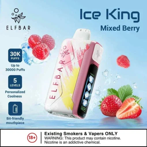 Elf Bar Ice King 30000 Puffs Mixed Berries Disposable Vape - Vape Shop Mumbai