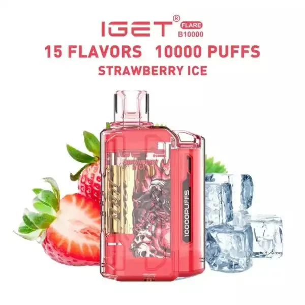 IGET Flare B10000 Strawberry Ice Online in Mumbai | 10000 Puffs Vape | Same Day Delivery - Vape Shop Mumbai