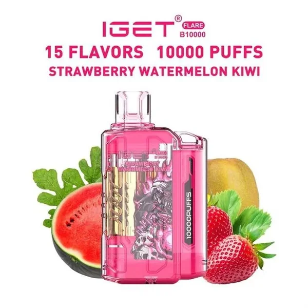 IGET Flare B10000 Strawberry Watermelon Kiwi Online in Mumbai | 10000 Puffs Vape | Same Day Delivery - Vape Shop Mumbai