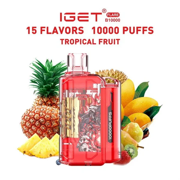 IGET FLARE B10000 10000 Puffs Disposable Vape � Tropical Fruit Mix - Vape Shop Mumbai